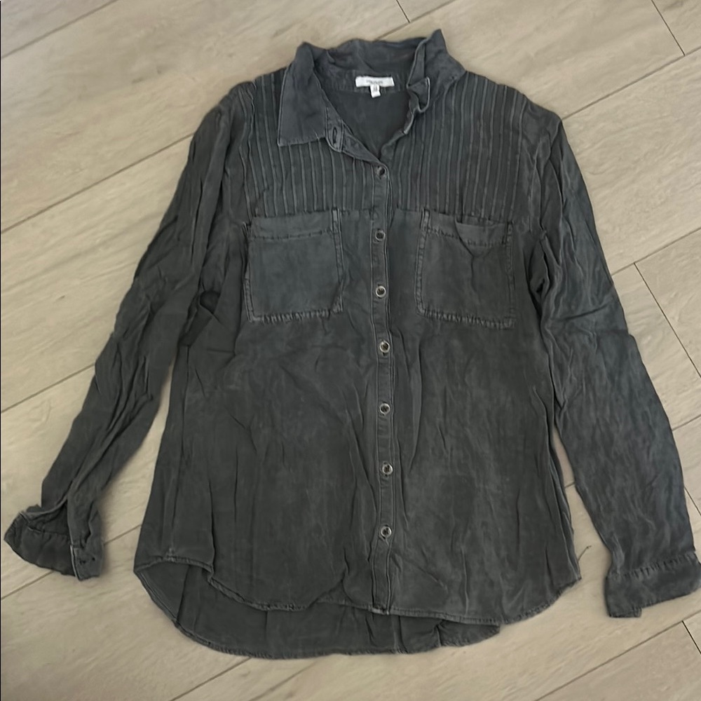 Gray Button-Up Shirt